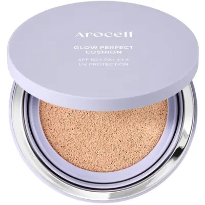Тональный кушон с эффектом сияния Arocell Glow Perfect Cushion SPF50+ PA+++ №23 15г Изображение