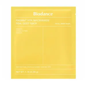 Гідрогелева маска з ніацинамідом для сяйва шкіри Biodance Radiant Vita Niacinamide Real Deep Mask Зображення