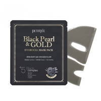 Гідрогелева маска для обличчя з золотом і чорними перлами Petitfee Black Pearl & Gold Hydrogel Mask Pack 5 шт Зображення