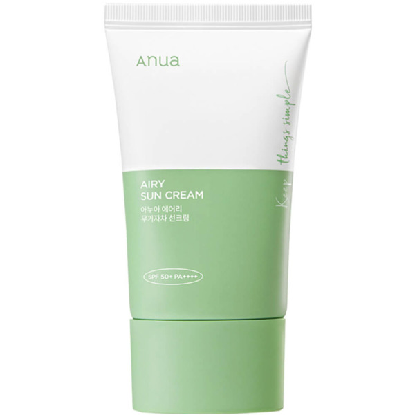 Легкий мінеральний сонцезахисний крем Anua Airy Sun Cream SPF50+ PA++++ 50 мл Зображення