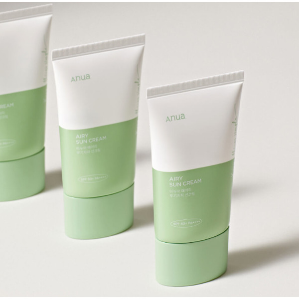 Легкий мінеральний сонцезахисний крем Anua Airy Sun Cream SPF50+ PA++++ 50 мл Зображення