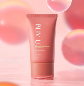 Колагеновий сонцезахисний крем із пептидами BLIV:U Collagen Bouncing Sunscreen SPF50+PA++++ 50 мл Зображення