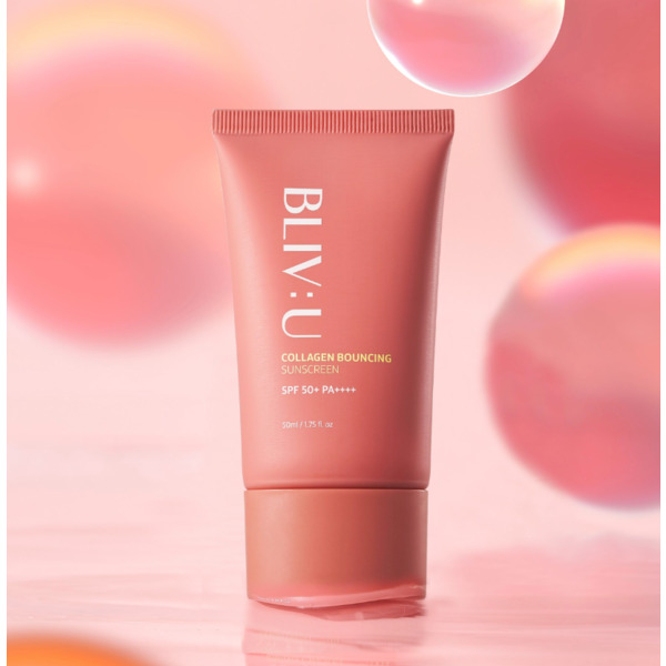 Колагеновий сонцезахисний крем із пептидами BLIV:U Collagen Bouncing Sunscreen SPF50+PA++++ 50 мл Зображення