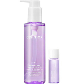 Гидрофильное масло от черных точек Celimax Derma Nature Fresh Blackhead Jojoba Cleansing Oil 150 мл Изображение