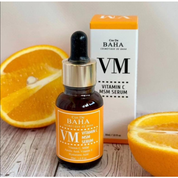 Сыворотка с витамином C от пигментации Cos De Baha Vitamin C MSM Serum VM 30 мл Изображение