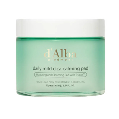 Заспокійливі пади для обличчя D'ALBA DAILY MILD CICA CALMING PAD 50 шт Зображення