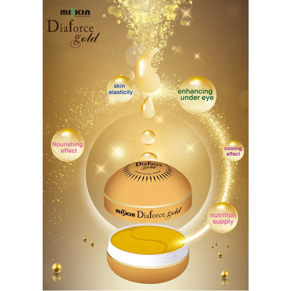 Гидрогелевые лифтинг-патчи под глаза с золотом и жемчугом MISSKIN Diaforce Gold Hydro Gel Eye Patch Изображение