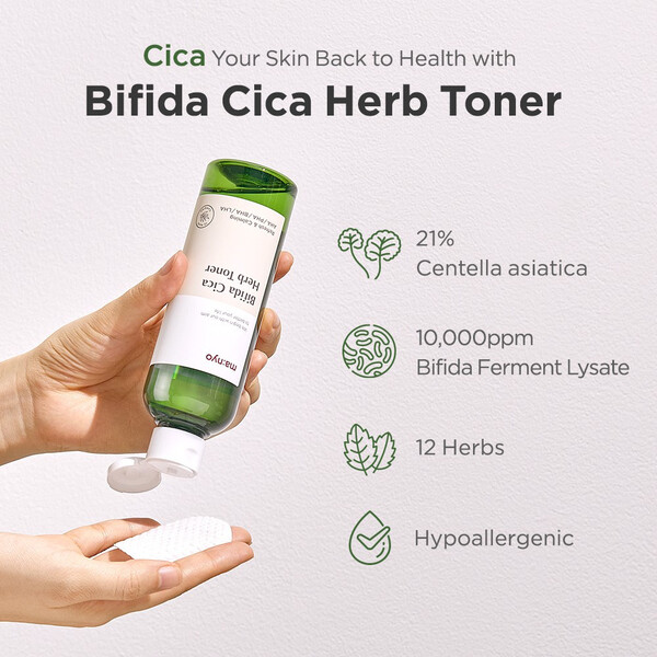 Тонер для заспокоєння чутливої шкіри Manyo Bifida Cica Herb Toner 210 мл Зображення