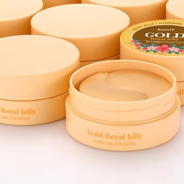 Гидрогелевые патчи с золотом и маточным молочком Petitfee Koelf Gold & Royal Jelly Eye Patch Изображение