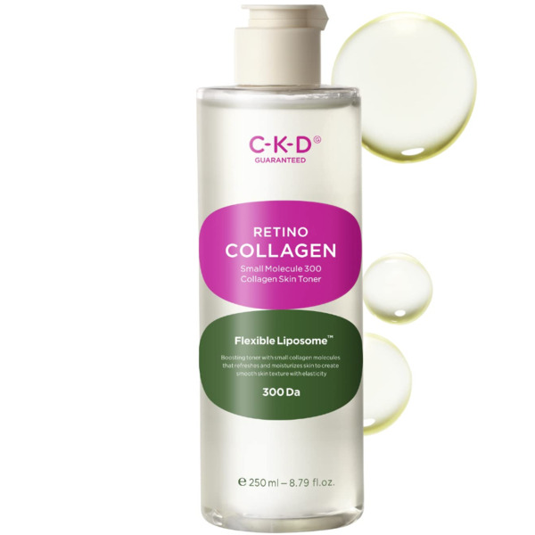 Укрепляющий липосомный тоник с ретиналем CKD Retino Collagen Small Molecule 300 Collagen Skin Toner 250 мл Изображение