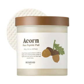 Диски для обличчя з пептидами й екстрактом жолудя SKINFOOD Acorn Pore Peptide Pad 60 шт Зображення