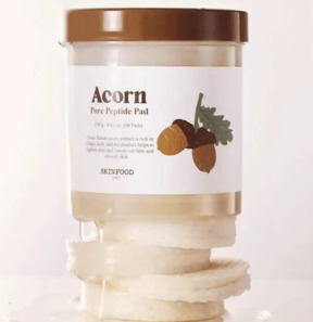 Диски для обличчя з пептидами й екстрактом жолудя SKINFOOD Acorn Pore Peptide Pad 60 шт Зображення