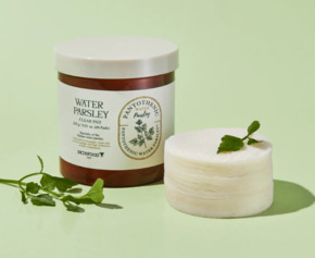 Зволожувальні диски для обличчя з екстрактом петрушки SKINFOOD Water Parsley Clear Pad 60 шт Зображення