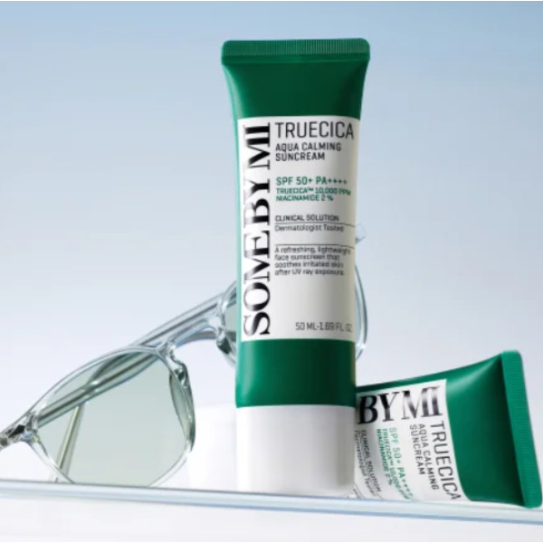 Сонцезахисний крем з комплексом центели Some By Mi Truecica Aqua Calming Sun Cream SPF50+ PA++++ Зображення
