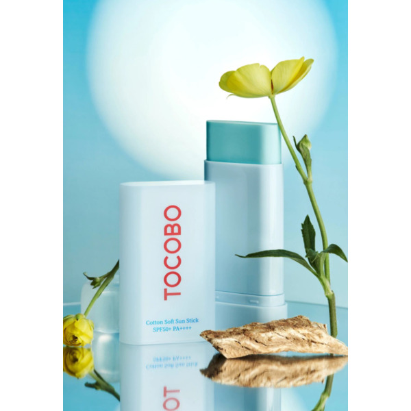 Увлажнювальний сонцезахисний стік для обличчя з матовим ефектом Tocobo Cotton Soft Sun Stick SPF50+ PA++++ Зображення