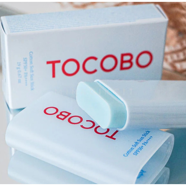 Увлажнювальний сонцезахисний стік для обличчя з матовим ефектом Tocobo Cotton Soft Sun Stick SPF50+ PA++++ Зображення